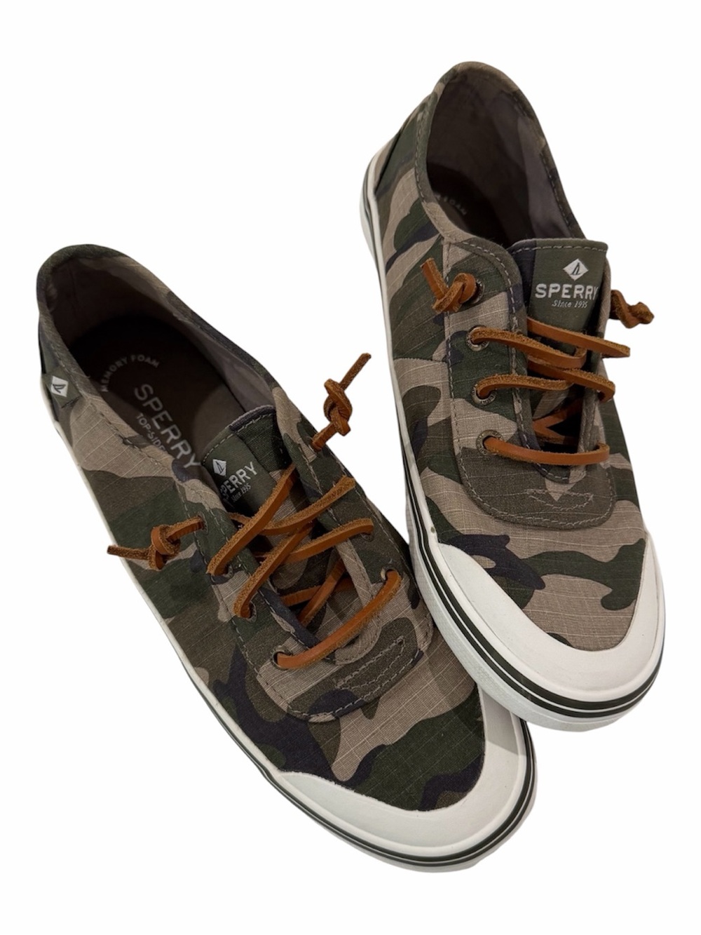 Sperry Camouflage Boat Shoes Ladies Size 8.5